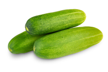 Cucumber isolated on white background with clipping path.