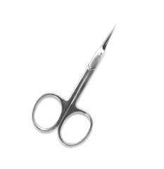 Scissors for manicure on white background