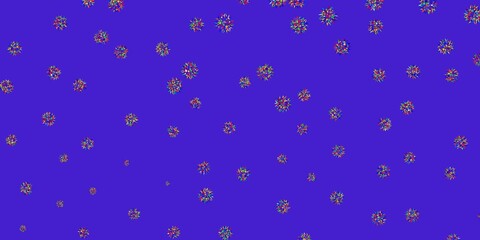 Light Multicolor vector doodle texture with flowers.