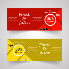 Obraz premium Food & Restuaruant Concept Bannar Design. 