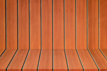 Brown wooden floor and wall pattern With copy space