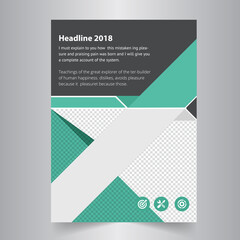 Naklejka premium Business Flyer template. cover modern layout, annual report, poster, flyer in A4 Pages. 