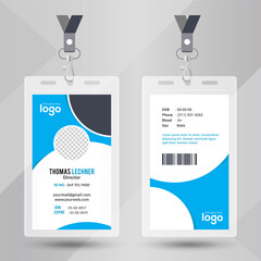 Modern & Creative ID Card Design Template. Identity badge With Photo Placeholder.