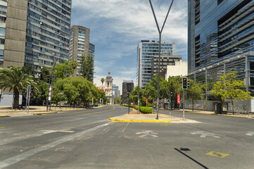 Santiago city empty street
