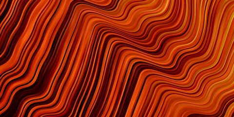 Dark Orange vector texture with curves. Colorful abstract illustration with gradient curves. Pattern for ads, commercials.