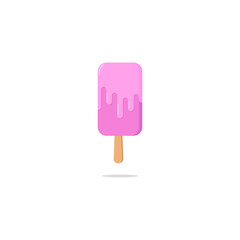 melted strawberry flavored ice cream vector design