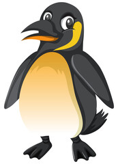 Cute penguin on white background