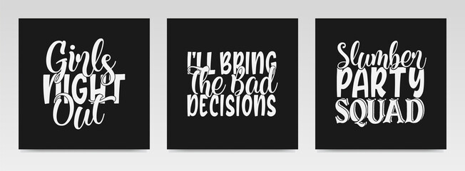 Best Friends quotes letter typography set illustration.