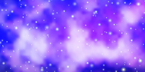 Naklejka na ściany i meble Light Purple vector texture with beautiful stars. Colorful illustration with abstract gradient stars. Theme for cell phones.