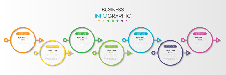 Business infographic element with options, steps, number vector template design