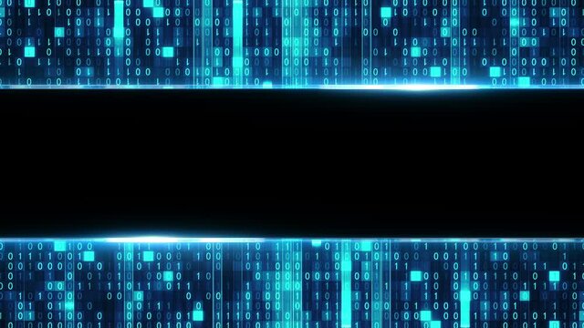 Data stream. Big data fall. Binary code drop