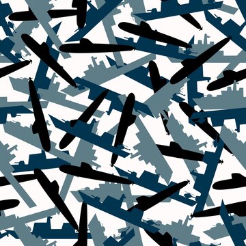 submarine, frigate, amphibious ship camouflage seamless pattern