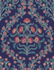 Hand-drawn Seamless Pattern Design, Paisley Style