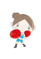 ボクササイズ・フィットネスを楽しむ女性