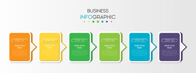 Business infographic element with options, steps, number vector template design