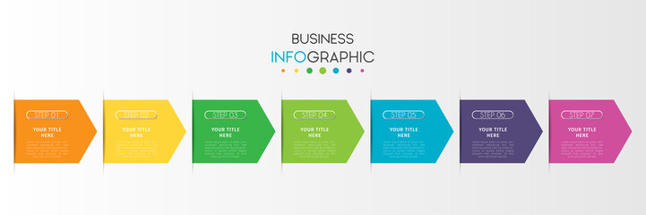 Business infographic element with options, steps, number vector template design