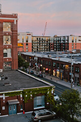 Toronto / Canada - 07.06.2018 : Street of Toronto, loft houses 