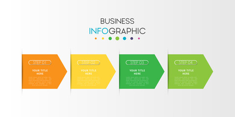 Business infographic element with options, steps, number vector template design