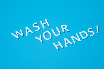 wash your hands text