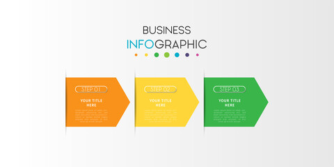 Business infographic element with options, steps, number vector template design