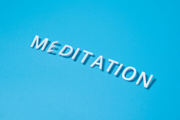 Fototapeta na wymiar Meditation text