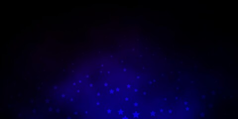Dark Blue, Red vector pattern with abstract stars. Shining colorful illustration with small and big stars. Theme for cell phones.