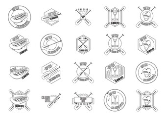 Fototapeta premium Collection of rafting colorado river labels