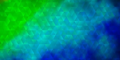 Light Blue, Green vector layout with lines, triangles.