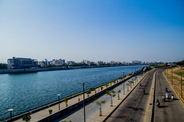 Various views of the Ahmadabad riverfront