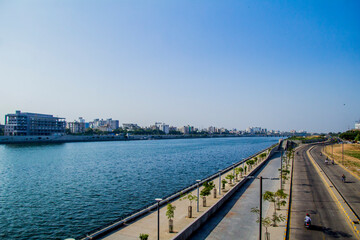 Fototapeta na wymiar Various views of the Ahmadabad riverfront