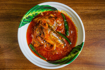 Sambal tumis sardin - Sardine fish cooked with spicy sambal.