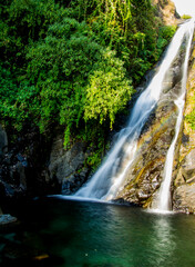 Obraz premium Bhagsu falls in Mcleodganj, Dharamshala
