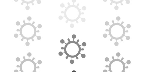 Light Gray vector backdrop with virus symbols.