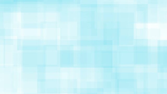 Motion geometric blue white polygon square pattern background. Abstract technology seamless loop animation 4k.