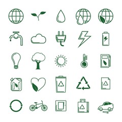 Set of ecology icons