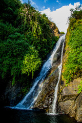 Obraz premium Bhagsu falls in Mcleodganj, Dharamshala