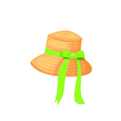 summer female hat vector illustration