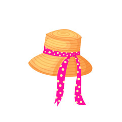 summer female hat vector illustration