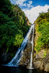 Fototapeta na wymiar Bhagsu falls in Mcleodganj, Dharamshala