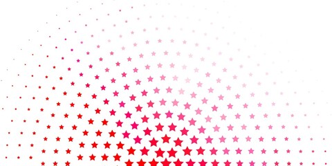 Light Red vector template with neon stars. Decorative illustration with stars on abstract template. Theme for cell phones.