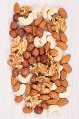 Different nuts and almonds as source vitamins and minerals