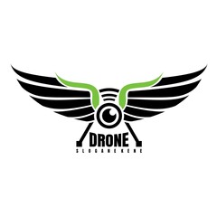 drone logo design vector art