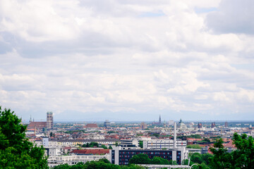 Munich, Germany, May 26th 2019. Panoramic view of the city.