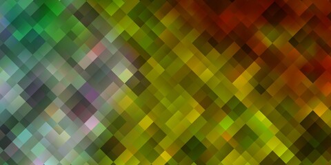 Light Green, Yellow vector pattern in square style.