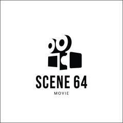 movie camera simple minimalist logo