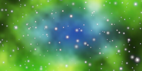 Light Blue, Yellow vector pattern with abstract stars. Modern geometric abstract illustration with stars. Theme for cell phones.