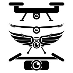 drone logo design vector art