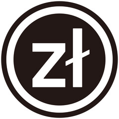 Obraz premium The Złoty currency symbol