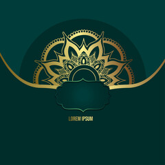 Floral and mandala ornamental decorative frame background luxury Premium Vector