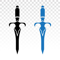 Dagger or short knife for throwing flat icon for apps and websites